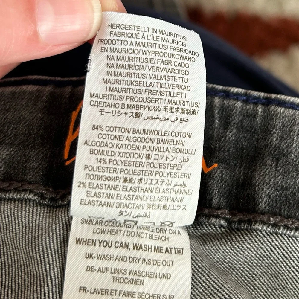 Boden Black Adjustable Waist Straight Leg Stretchy Jeans Button Zipper Sz 15Y L - Picture 8 of 10